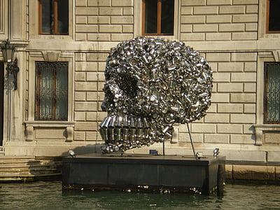 craniu şi mort, arta, sculptura, craniu, Opera de arta, hauswand