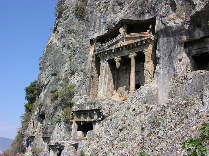 Fethiye, Lycia, rock, arhitektura, tempelj, grob, rock grob