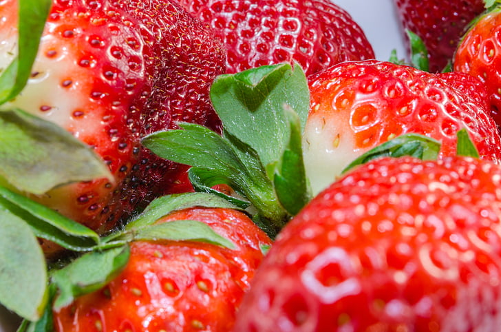 jordgubbar, frukt, välsmakande, röd, Söt, mat, läckra