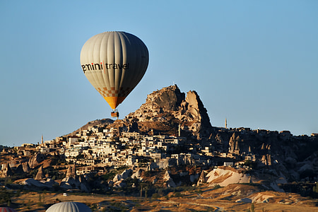 ballon, Cappadoce, Turquie, paysage, antique, géologie, roches sculptées
