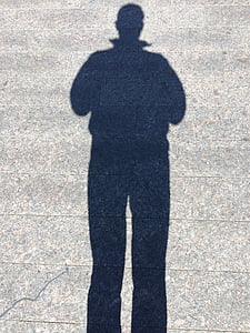 refleksi, bayangan selfie, bayangan, siluet, Laki-laki, berdiri, Laki-laki