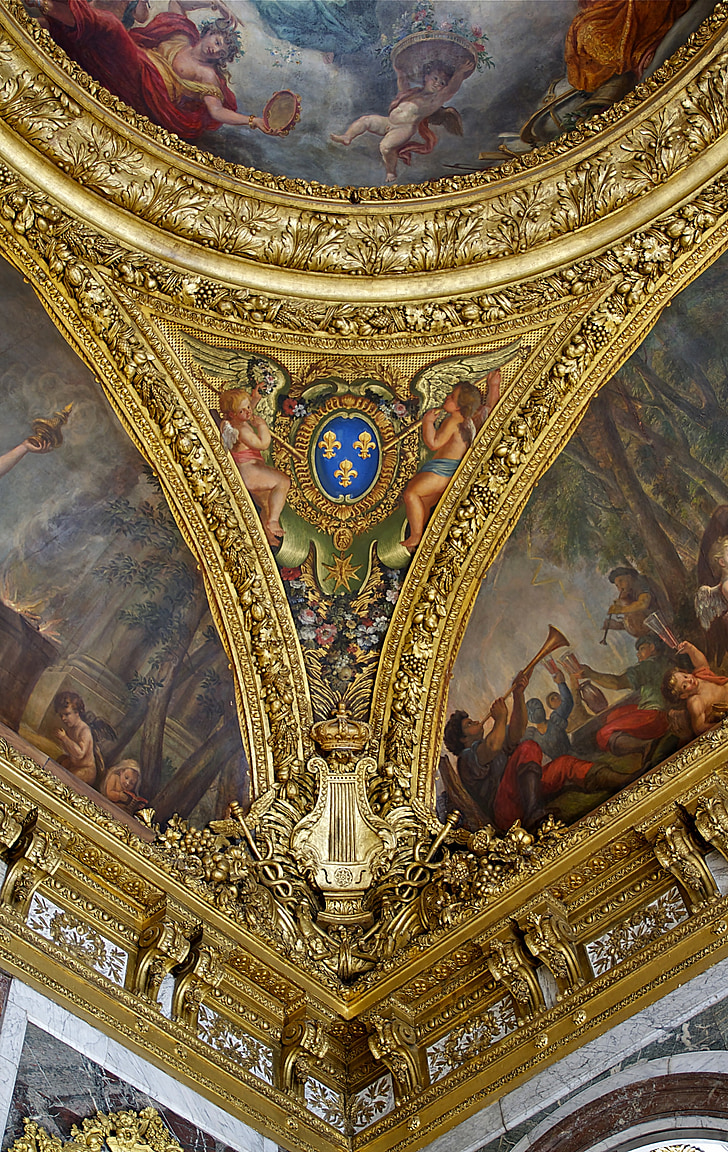 Tietoa rauhan, Versailles, Castle, Palace, sisustus, katto, sisustus