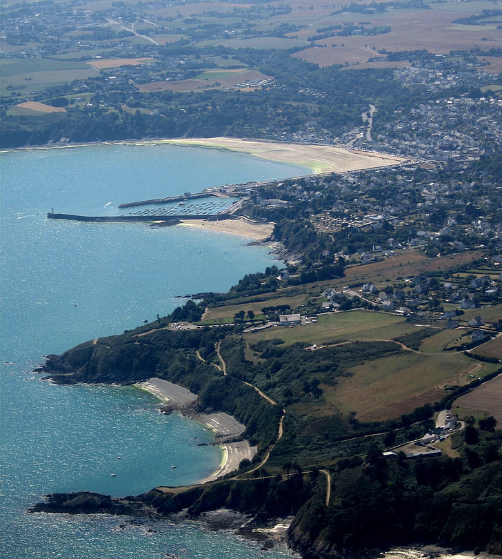 Côtes d ' Armor, Bretaña, Francia, vista aérea, paisaje