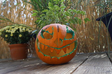 pompoen, Halloween, het maken van een gezicht, Carving, kwaad, geest, oktober
