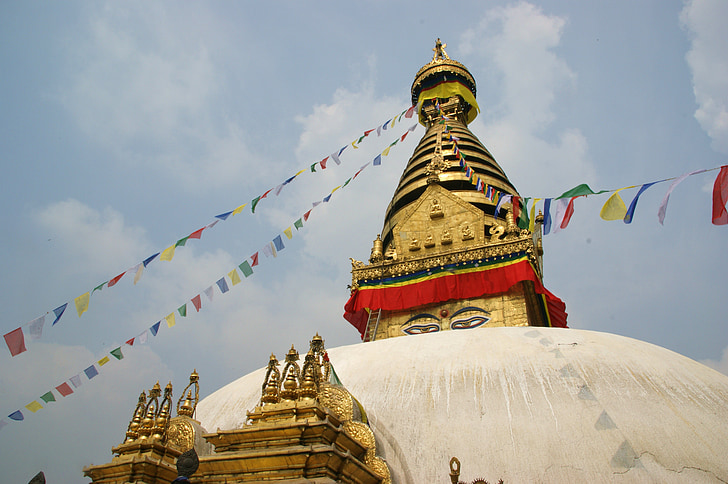 Stupa, Kathmandu, budistični, tempelj, samostan, duhovnost