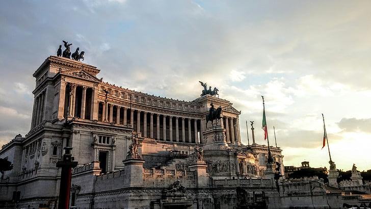 rome, history, monument, emanuele, vittorio, italy, architecture