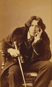 오스카 와일드, 1882, 세로, 아이 랜드 작가, 소설가, 극작가, 시인