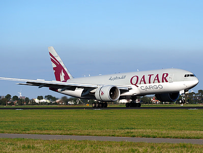 カタール航空, 貨物, ボーイング 777, 空港, 飛行機, 航空機, 航空