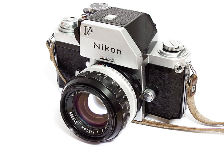 Nikon, Nikon f, kamera, Analogais, mazs attēls, analogās filmas, vecais