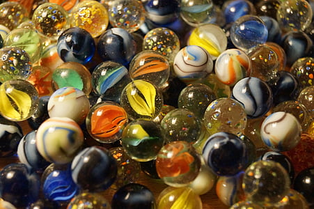 Marmi, palle, sfera di vetro, biglie di vetro, colorato, Colore, decorazione