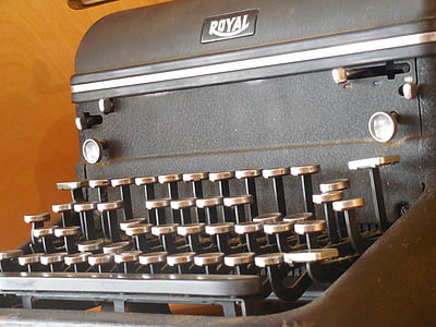 màquina d'escriure, anyada, màquina de collita, vell, retro, tipus, mobles