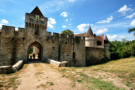 Francija, Dordogne, Périgord, grad bridoire, grad, arhitektura, Fort
