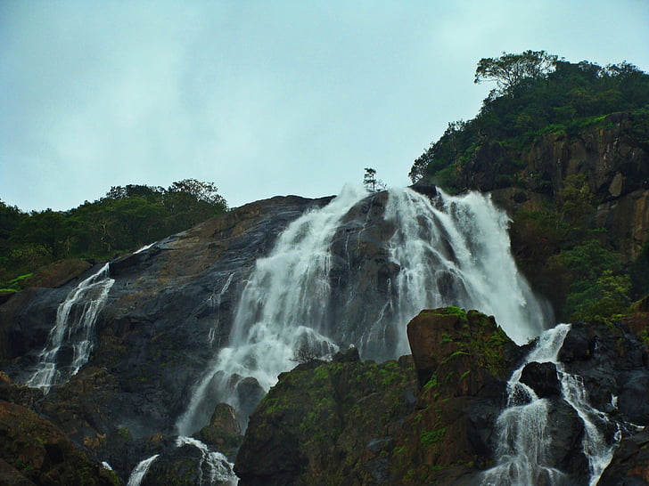 dudhsagar, водопад, Гоа, Индия, Западните ghats, Sahyadri, dudh Димитър