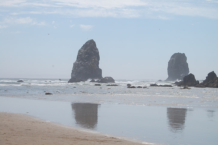 akmens veidojumi, krasts, okeāns, Oregon, Klusā okeāna, krasta līnija, akmens