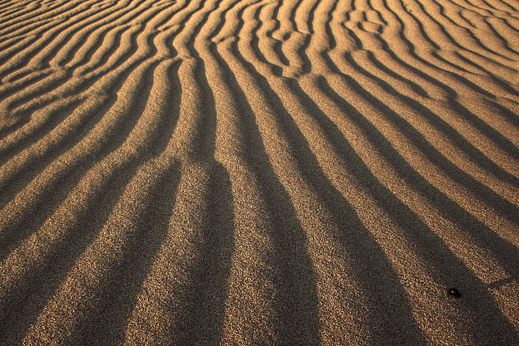 vyprahlé, neplodná, poušť, suché, krajina, vzor, písek