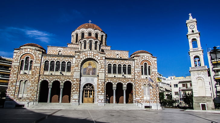 Hellas, Volos, Ayios nikolaos, katedralen, kirke, ortodokse, arkitektur