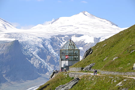 grossglockner, observatorija, Karintija, kalns, sniega, daba, Eiropas Alpi