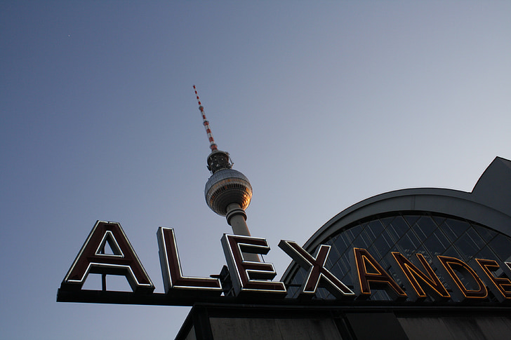 Berlin, Alexanderplatz, Tyskland, byggnad, TV-tornet