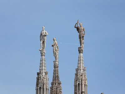 Cathedral, Milano, arkitektur, statue, berømte sted, religion