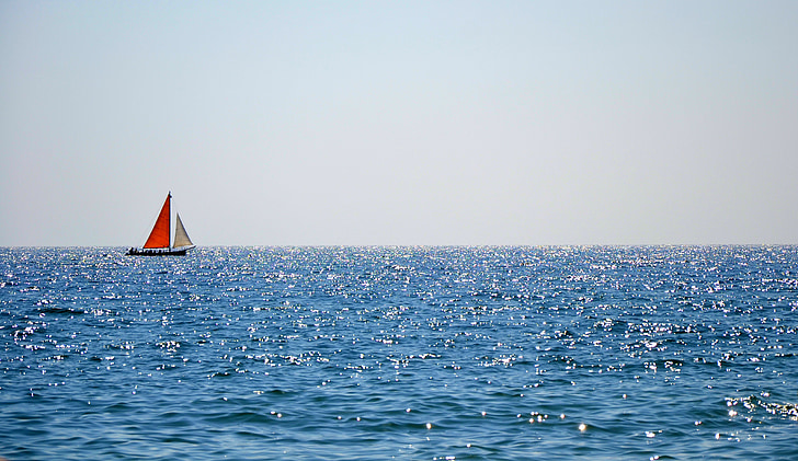 лодка, вода, Черно море, лято, пътуване, море, природата
