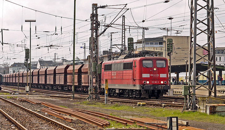 erzzug, 기차 블록, leerzug, 대 중 교통, 트리에 hbf, 트랙을 따라 잡는, 트랙 등반