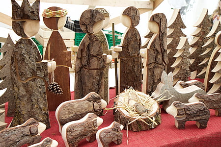 madeira de pinho, figuras, figuras do presépio de Natal, presépio, cinzeladura, madeira