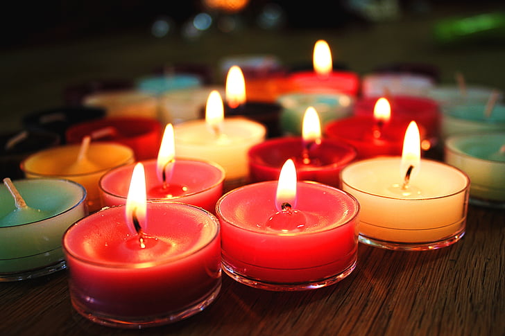 espelmes, flama, colors, Nadal, foc, llum, color