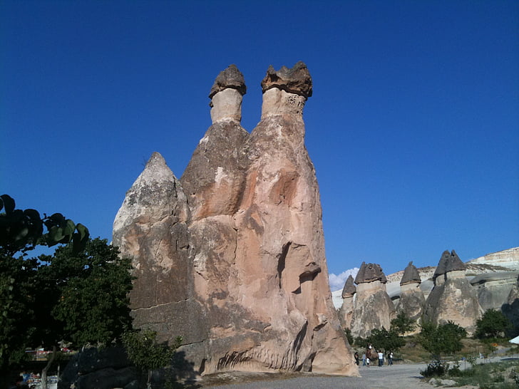 скалы, Каппадокия, Турция, формирование, пещеры, Ориентир, История