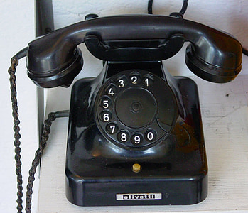 telepon, telepon, peralatan, lama, pendengar, Pilih, Dial