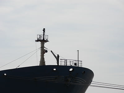 Port, Hampuri, aluksen, bug, vanha, mustavalkoinen