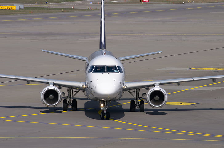 máy bay, nhiều, Embraer, ERJ-170std, Sân bay, đường băng, Sân bay Zürich