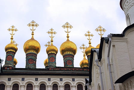 Rosja, Moskwa, Kreml, żarówki, religia, prawosławny, Bazylika