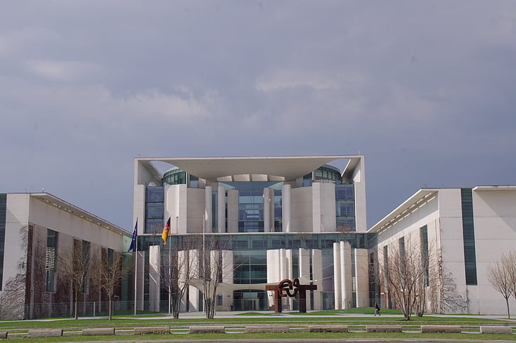 arkitektur, byggnad, förbundskanslerns kansli, Berlin, staden, hus fasad, Tyskland