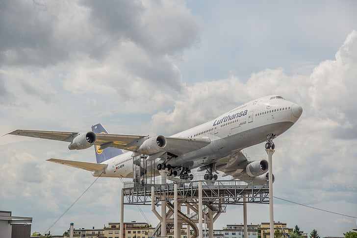 Boeing, tecnología, avión, Aviación, Lufthansa, Jumbo jet, Andamios