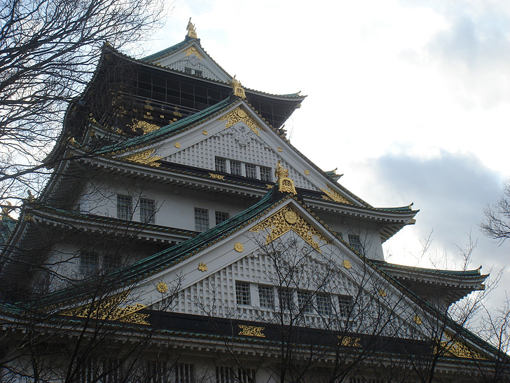 Osaka castle, Castle, taevas