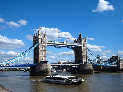 Storbritannia, London, Themsen, Tower bridge, Themsen, Bridge, ganger