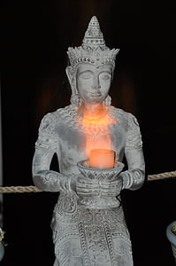 Buda, religiosa, Templo de, adoración, luz, India