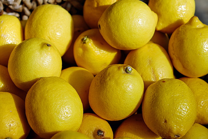 Zitronen, gelb, Obst, Tart, Erfrischung, Zitrusfrüchte, Vitamine
