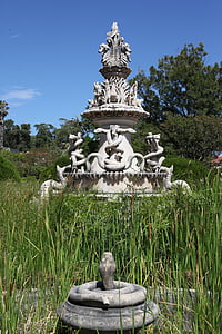 Лисабон, парк, фонтан, Португалия, Lisboa, Статуята, скулптура