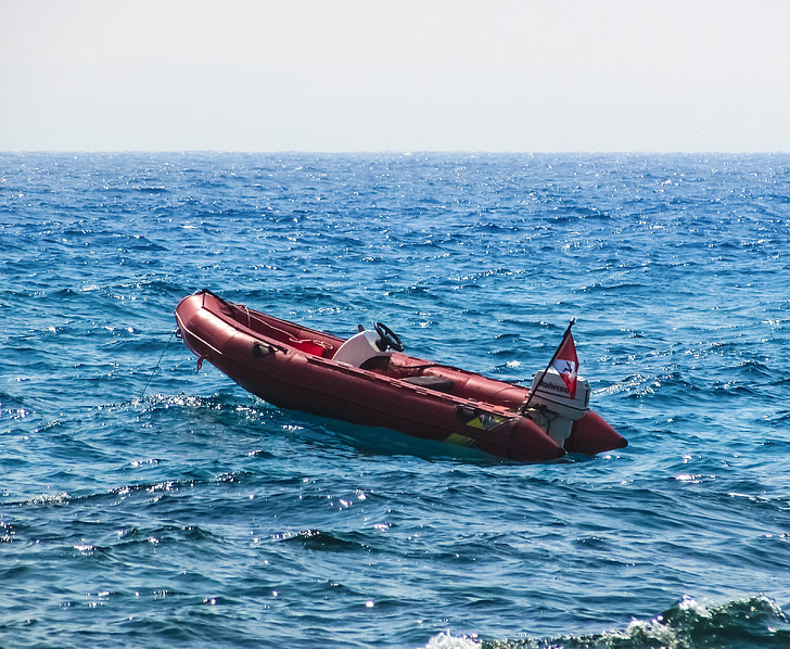 speed boat, red, sea, summer, nautical Vessel, transportation
