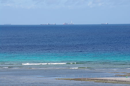 Mar, Aruba, Carib, Antilles Holandeses, oceà, blau, platja