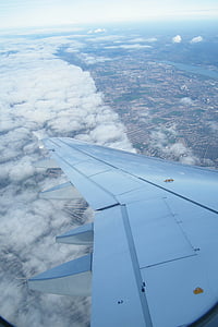 avión, vuelo, cielo, volar, nubes, aviones de pasajeros, vacaciones