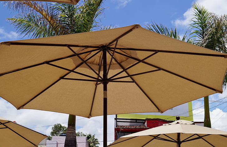 parasol, chaleur, ombre, été, par temps chaud, ombrage, Plaza