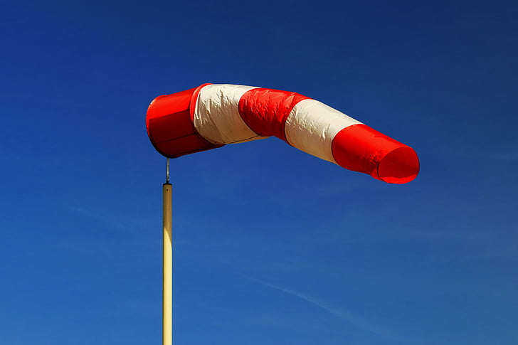 wind sock, airport, sky, wind, wind direction, aviation, fly