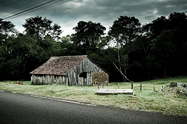 old, shed, barn, farm, countryside, rural