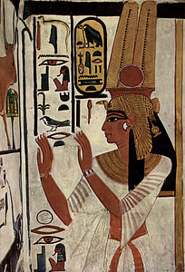 hieroglyfer, gudinnan, drottning, faraoniska, faraonerna, grav, Konungarnas dal