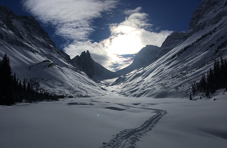 Kanada, Gamta, lauke, kalnų, sniego, Scenics, žiemą