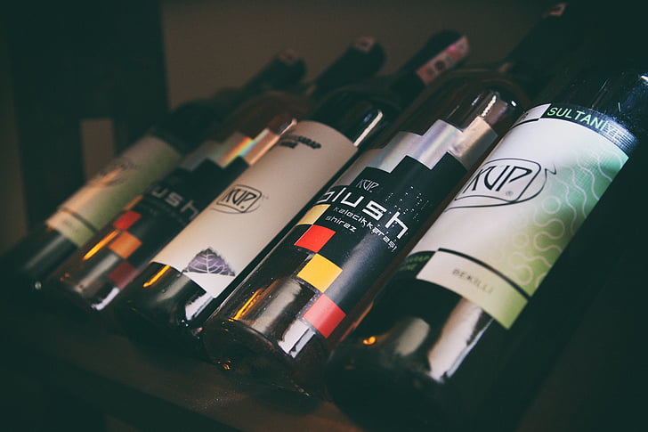 anggur, botol, botol anggur, alkohol, minuman, merah, kaca