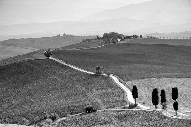 Toscana, landskab, Toscana landskabet, Hill