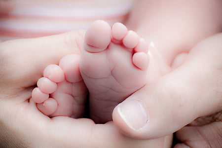 Baby, fötter, Baby fötter, tio, liten, Reborn, spädbarn